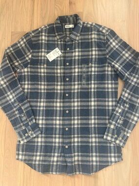 Sonoma Men's Blue and White Supersoft Flannel